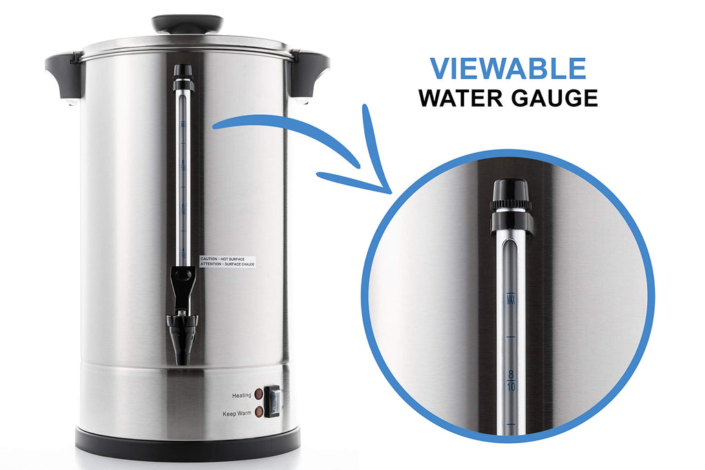 Commercial Grade Stainless Steel Percolate Coffee Maker 100-Cup 16 L Q12251