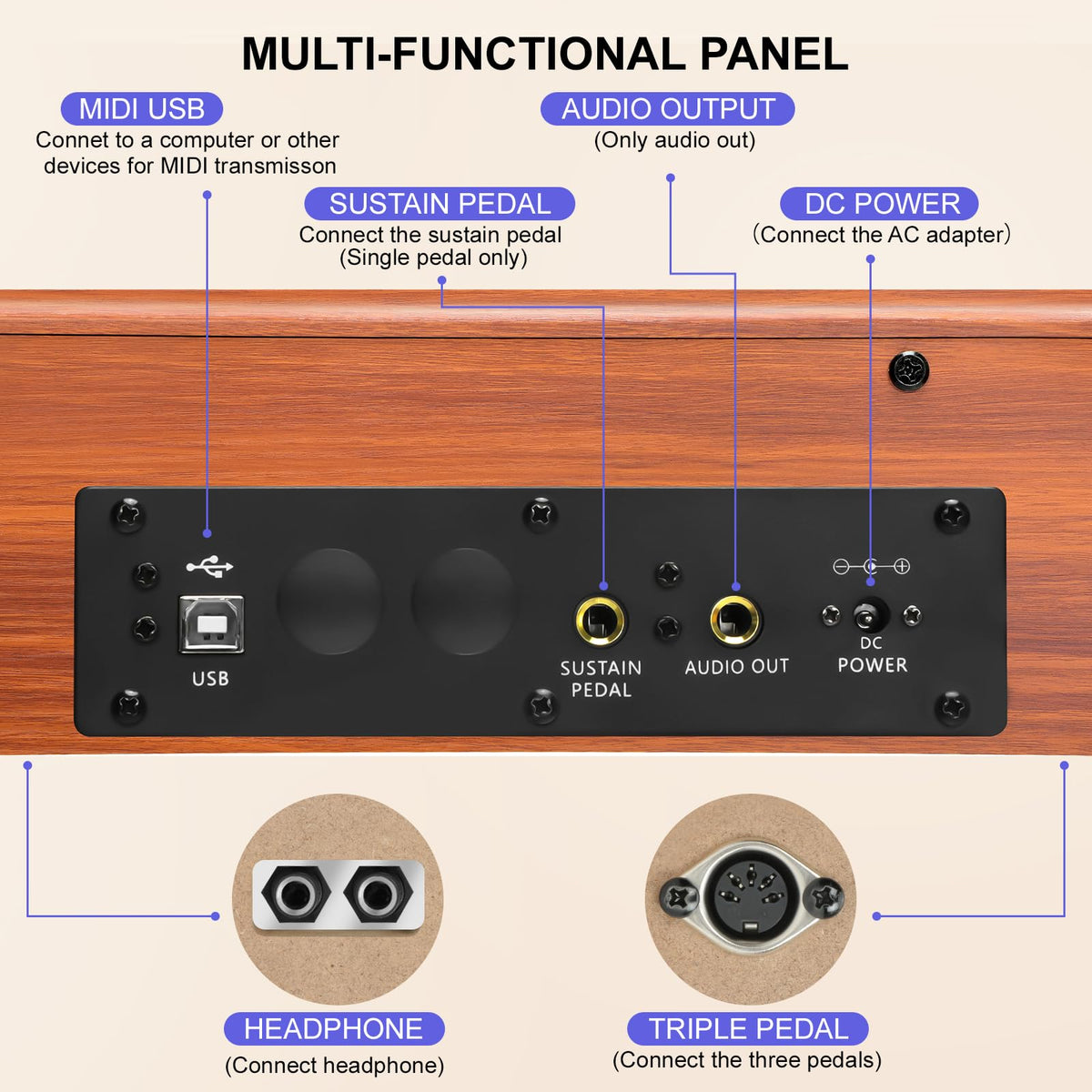 88 Key Weighted Hammer Action Digital Piano with MIDI Y132212