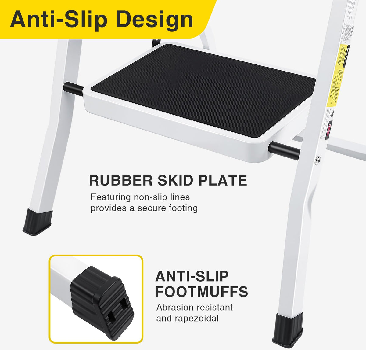 2 Step Folding Stool with Anti-Slip Pedal S52332