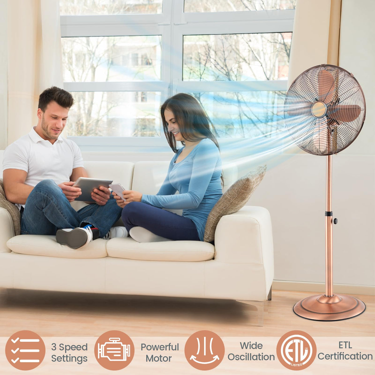 16 Inch Oscillating Pedestal Fan Q414180