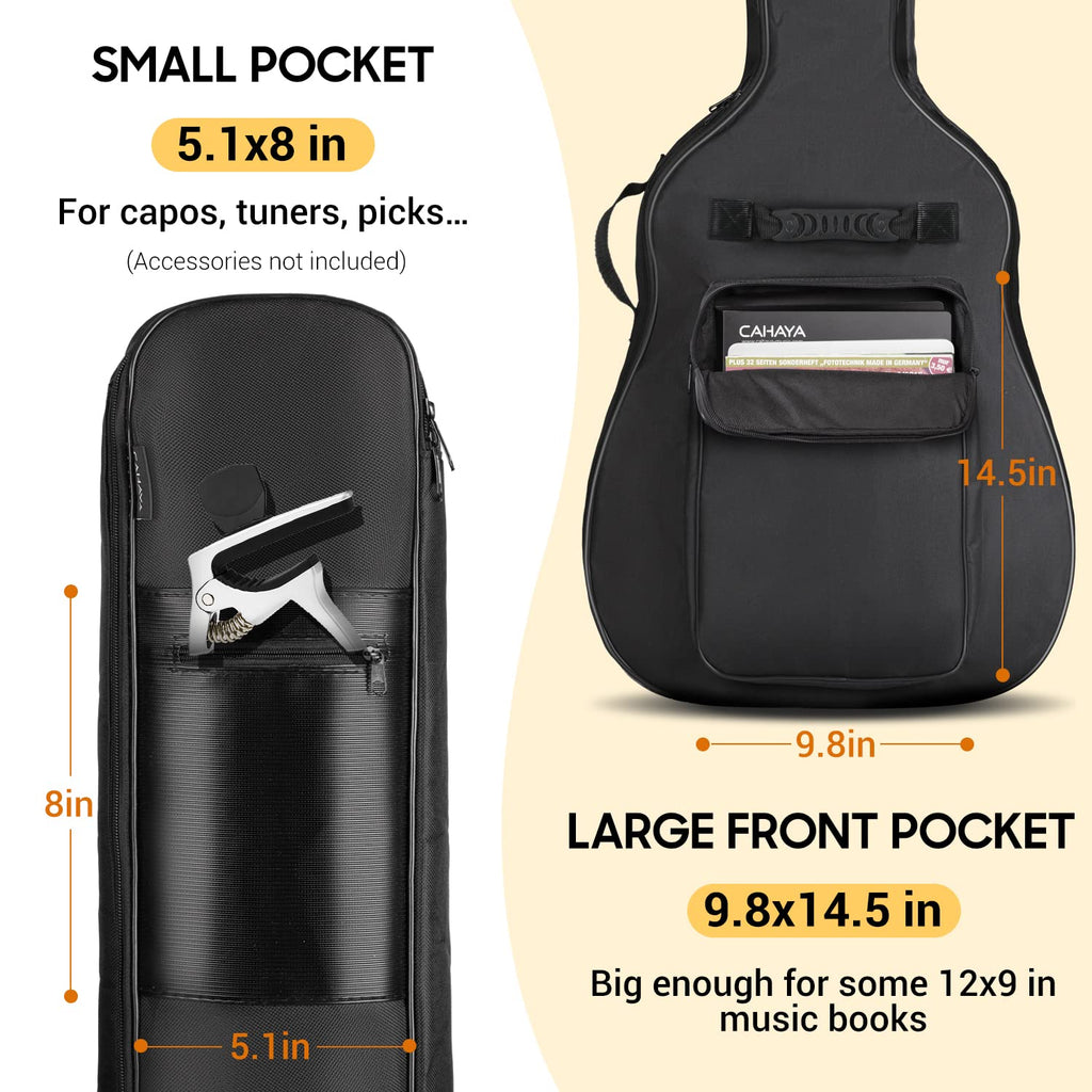 41 In 0.35 In Thick Padding Soft Guitar Bag Black K32553