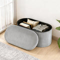 Folding Velvet Storage Ottoman R608472
