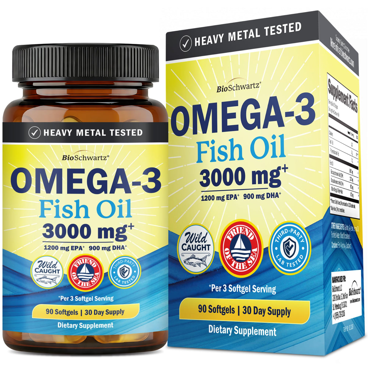 Omega 3 Fish Oil 3000mg 90 Softgels I2447