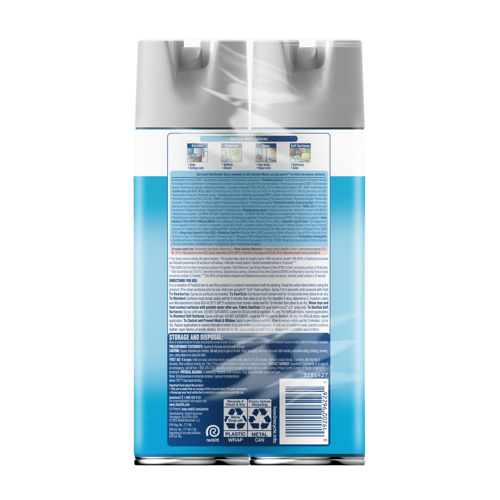 Disinfectant Spray Crisp Linen 19 oz 2 Pack G927