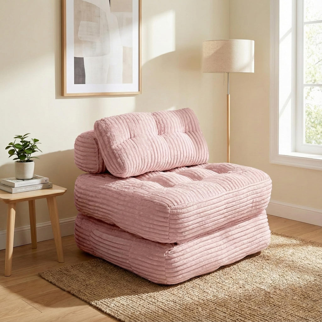 Pink Folding Sofa Bed T401