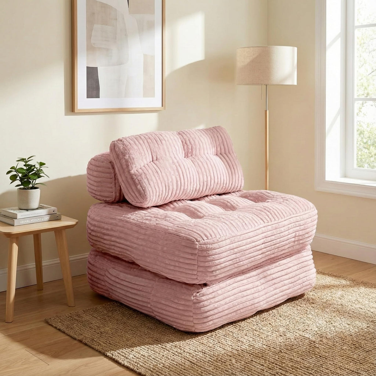 Pink Folding Sofa Bed T401