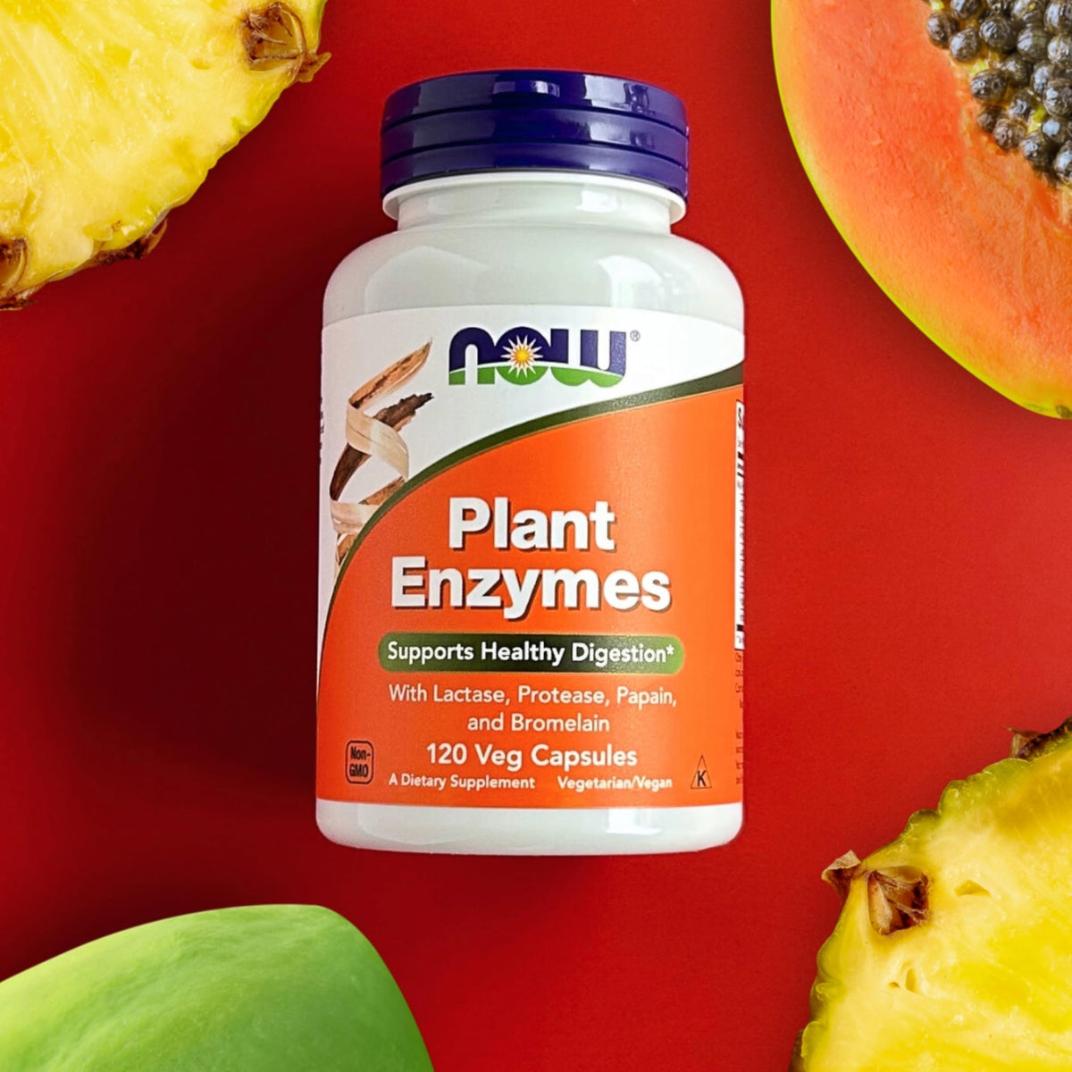 Plant Enzymes Lactase Protease Bromelain 120 Veg Caps L664763