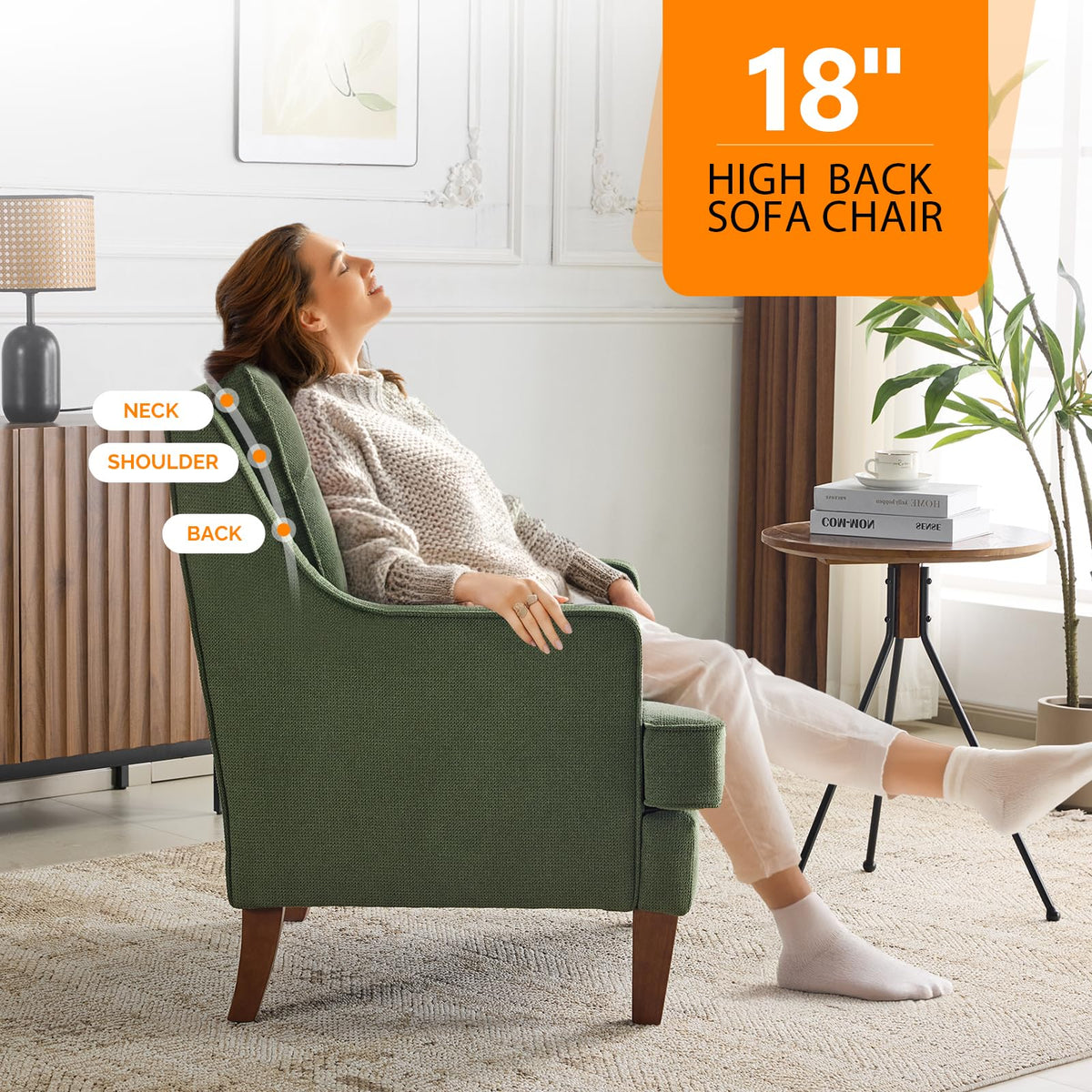 High Back Accent Chairs Set of 2 E452320