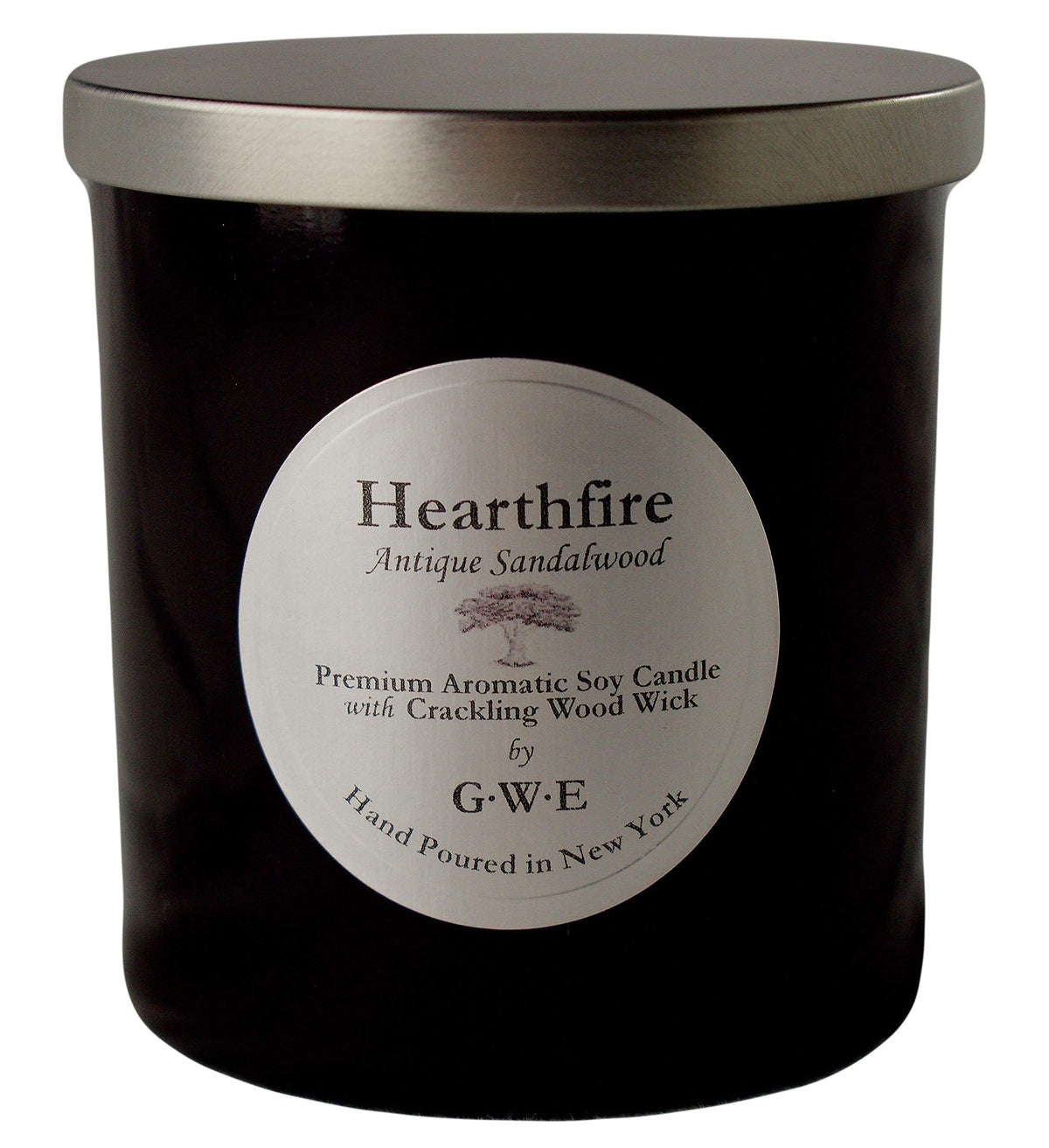 Sandalwood Scented Soy Candle with Wood Wick B61099