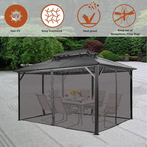 10x12 FT Black Mosquito Netting E1300