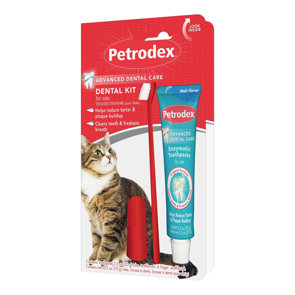 Cat Toothbrush and Toothpaste Kit Malt Flavor 2.5oz L6691