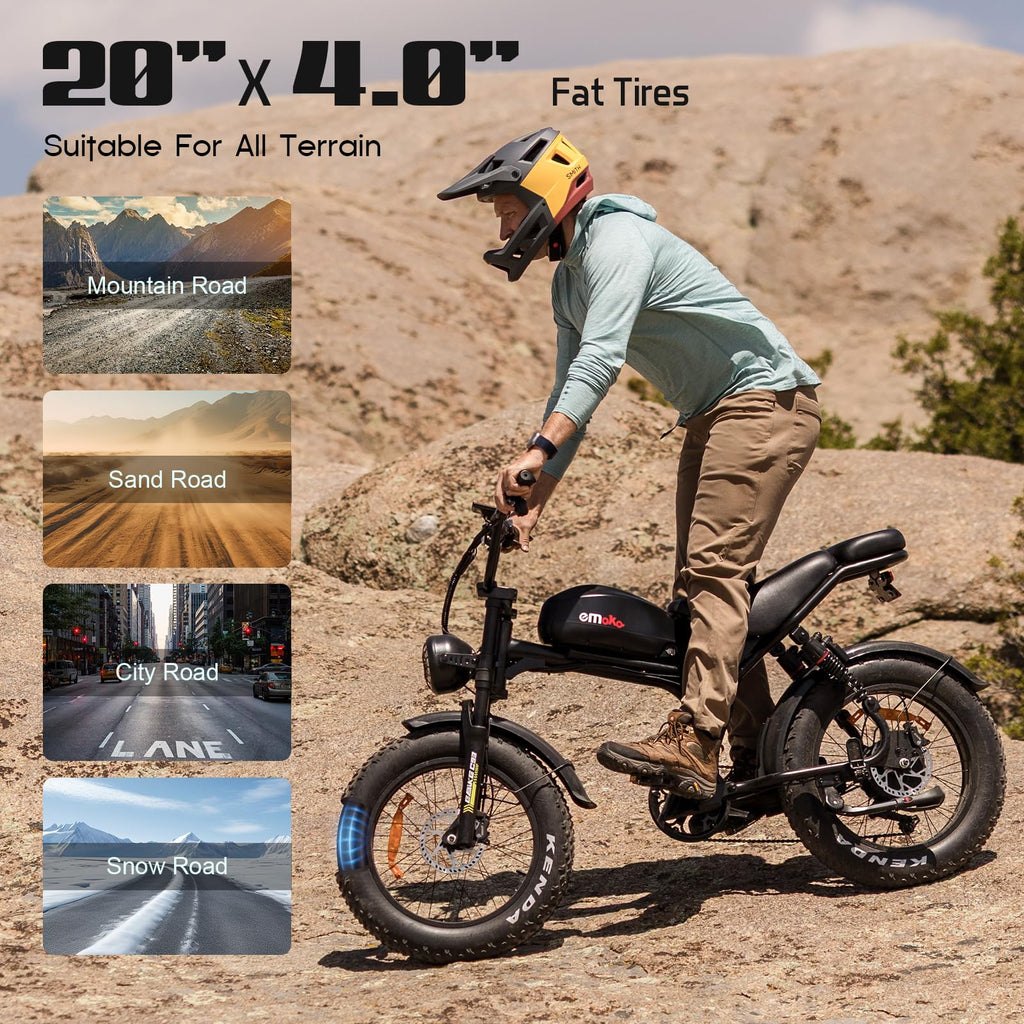 Peak 1500W 48V 20Ah 20'' Fat Tire 7-Speed Electric Bike P71041