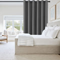 Dark Grey Thermal Blackout Room Divider Curtain Panel X754385