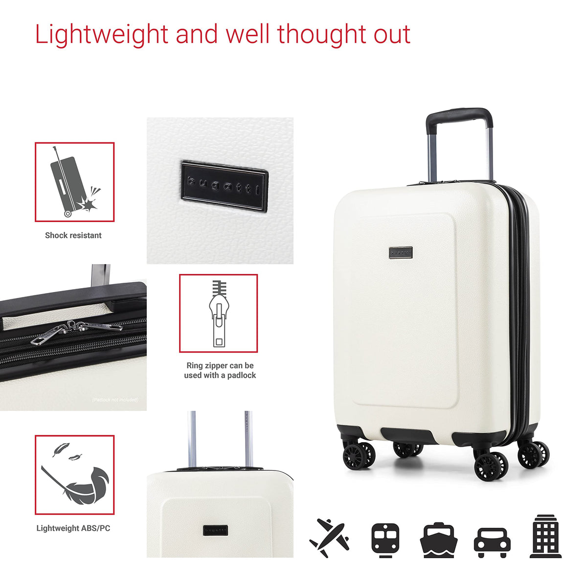 20 Inch Hard Shell Expandable Spinner Suitcase J2237