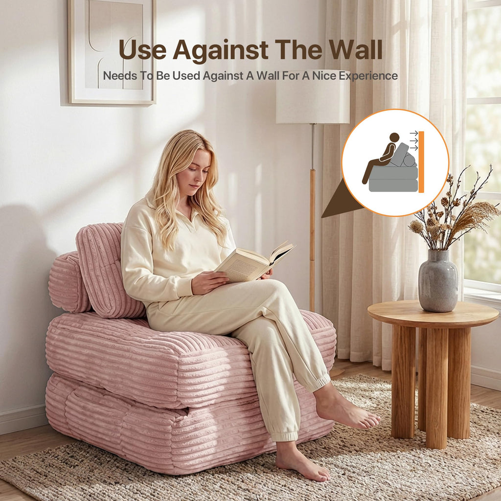 Pink Folding Sofa Bed T401