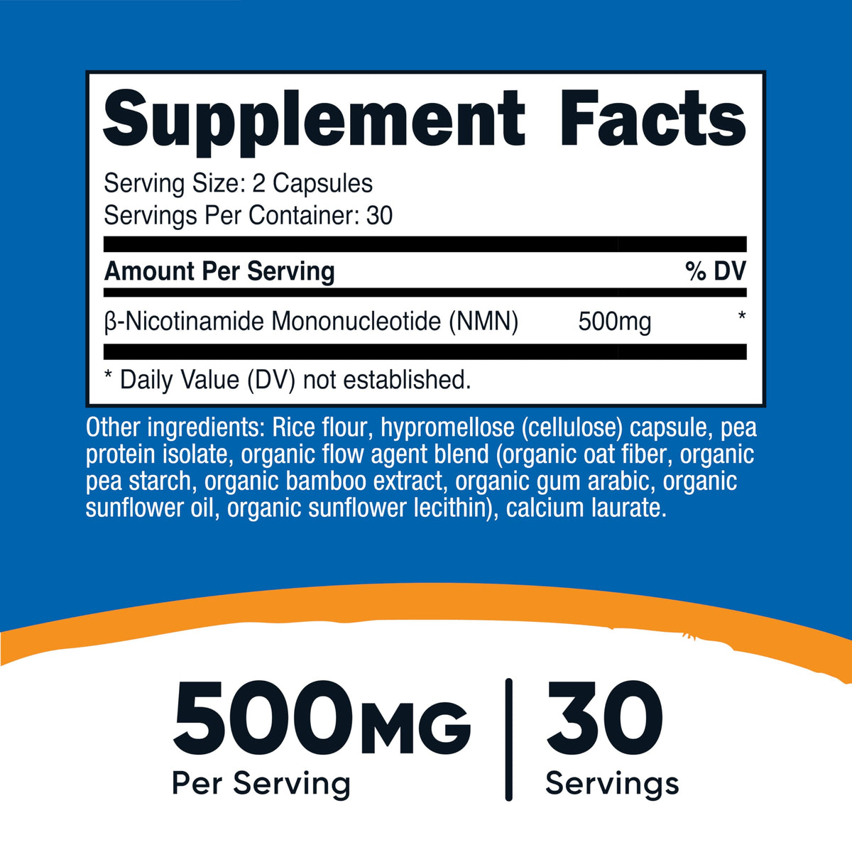 NMN 500mg 60 Capsules J9796