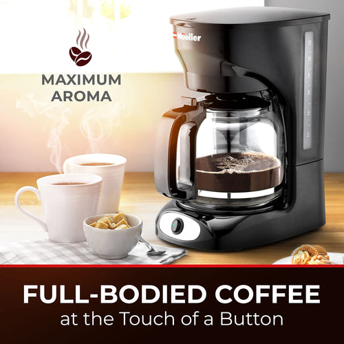 12-Cup Drip Coffee Maker with Glass Carafe V103836