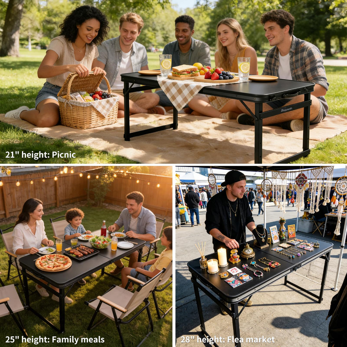 Folding Aluminum Camping Table H124