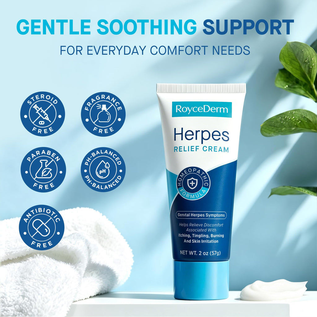 Herpes Treatment Cream for Symptom Relief, 2 oz E907169