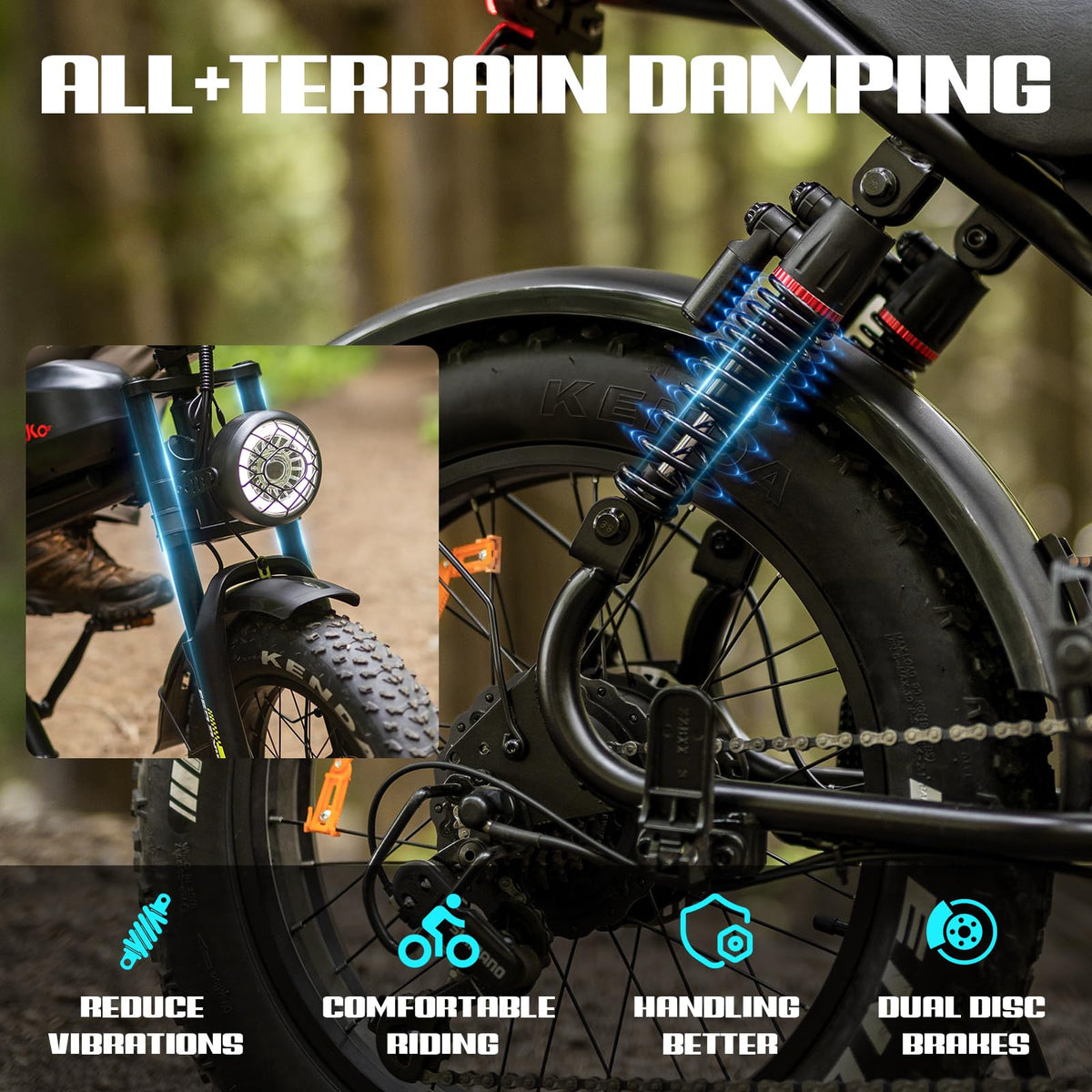 Peak 1500W 48V 20Ah 20'' Fat Tire 7-Speed Electric Bike P71041