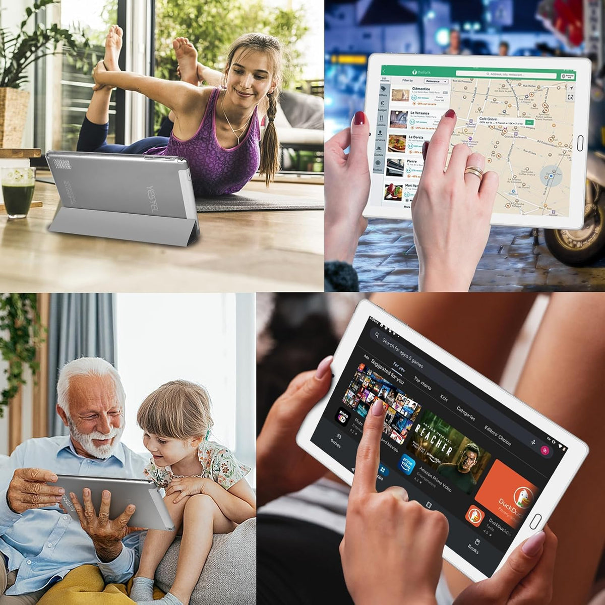10.1 inch Android Tablet with Octa-Core Processor, 10GB RAM, 64GB ROM, Silver A5264