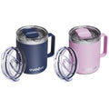 12oz Insulated Stainless Steel Coffee Mug with Lid Set of 2 U2392