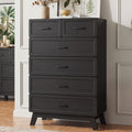 Black 6 Drawer Dresser N2973