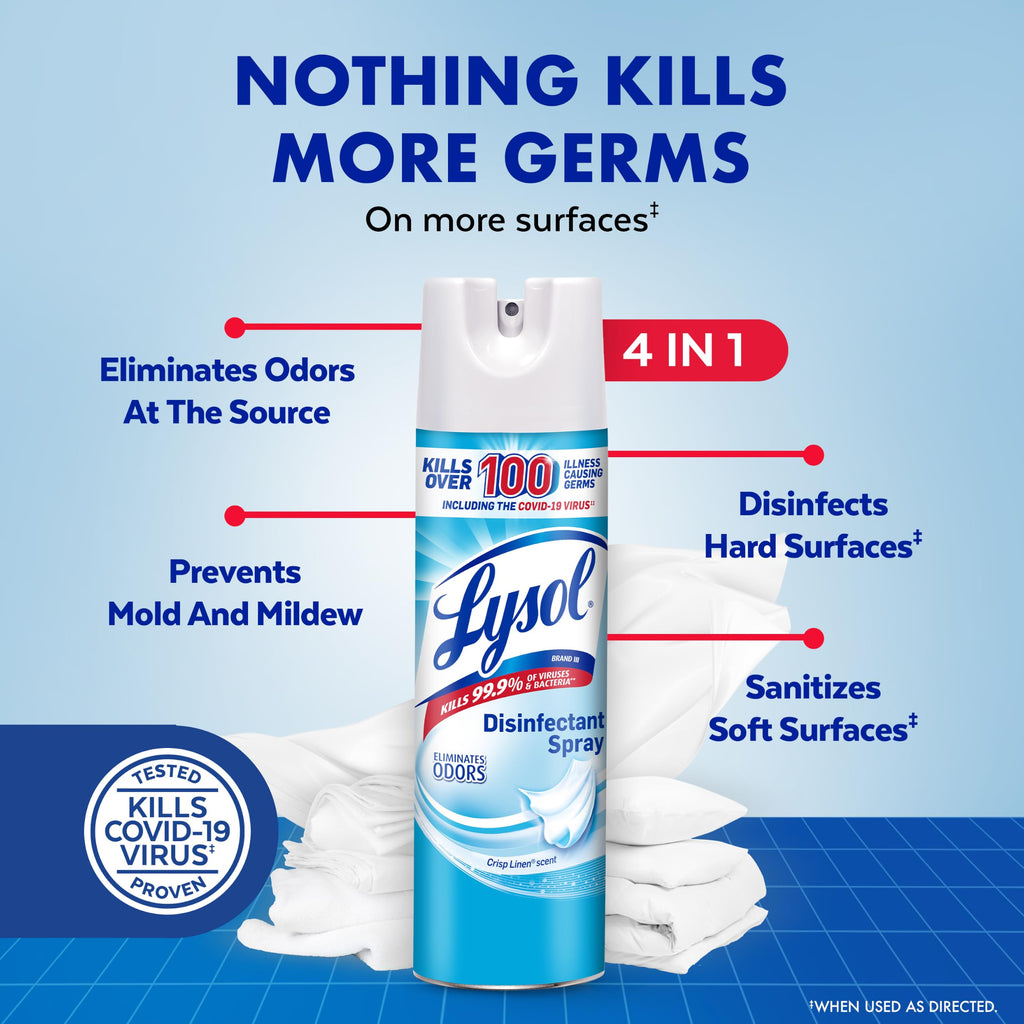 Disinfectant Spray Crisp Linen 19 oz 2 Pack G927