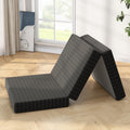 4 Inch Tri-Fold Twin Size Memory Foam Mattress with Washable Cover A86650