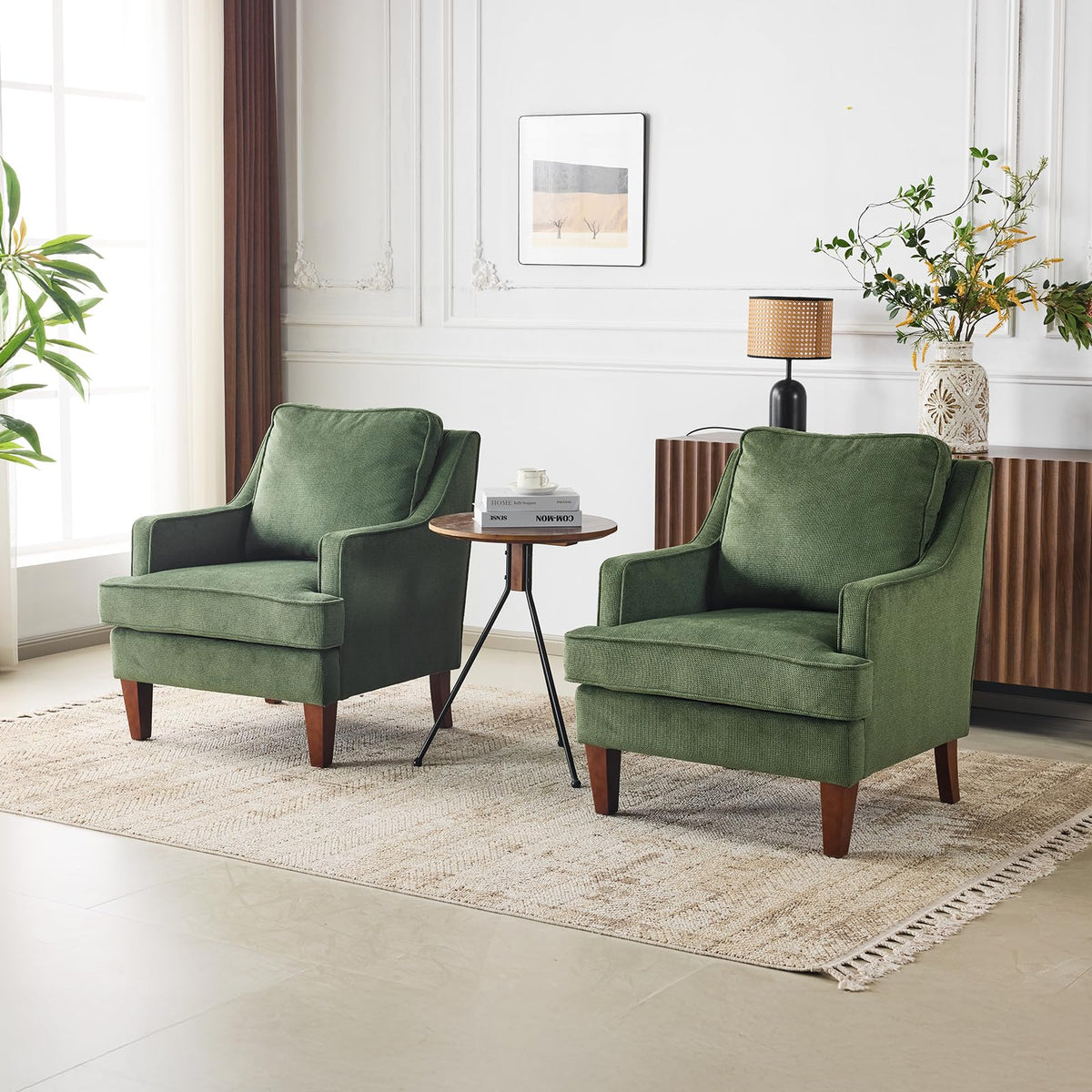 High Back Accent Chairs Set of 2 E452320