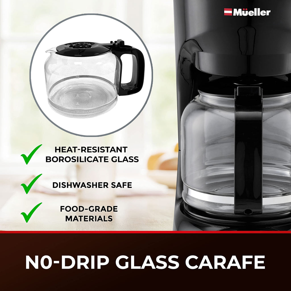 12-Cup Drip Coffee Maker with Glass Carafe V103836