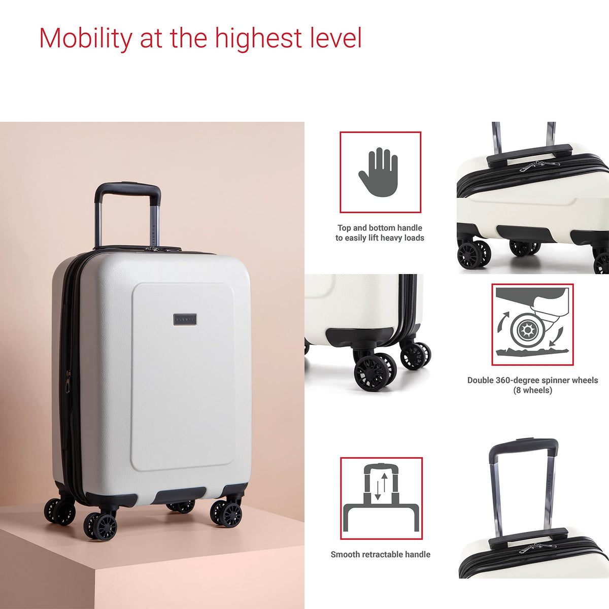 20 Inch Hard Shell Expandable Spinner Suitcase J2237