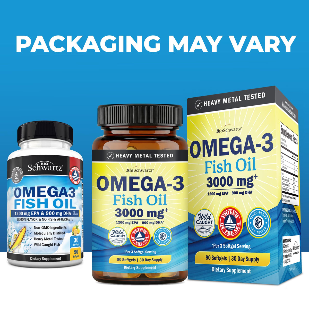 Omega 3 Fish Oil 3000mg 90 Softgels I2447