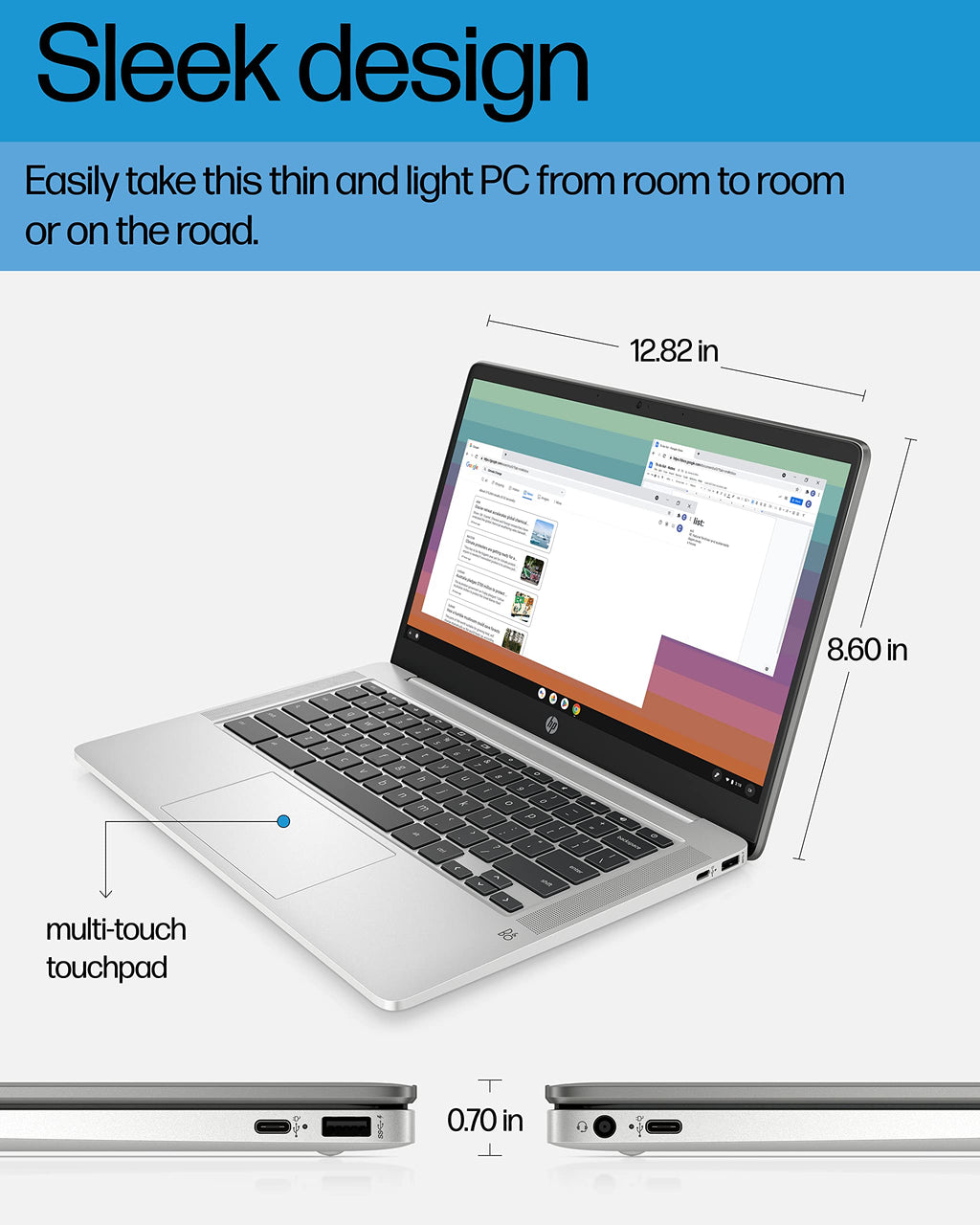 14" Chromebook, Intel Celeron N4120, 4 GB RAM, 64 GB SSD, Chrome OS T56578