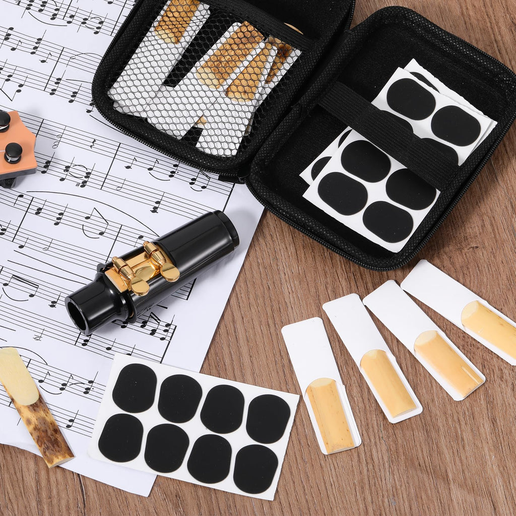 Alto Saxophone Mouthpiece Kit with Ligature, Cap, 21 Reeds, Pads and Storage Case J399847