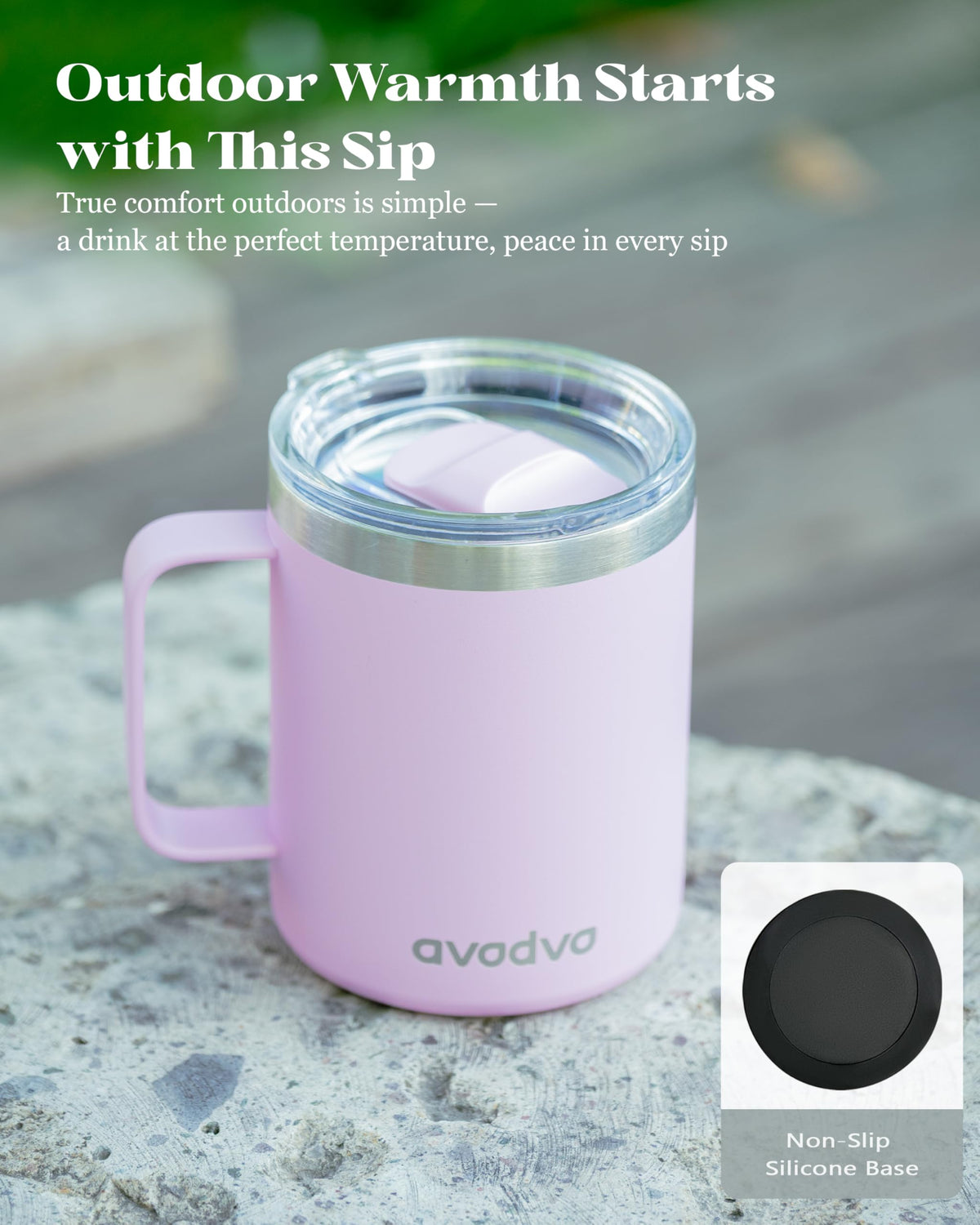 12oz Insulated Stainless Steel Coffee Mug with Lid Set of 2 U2392