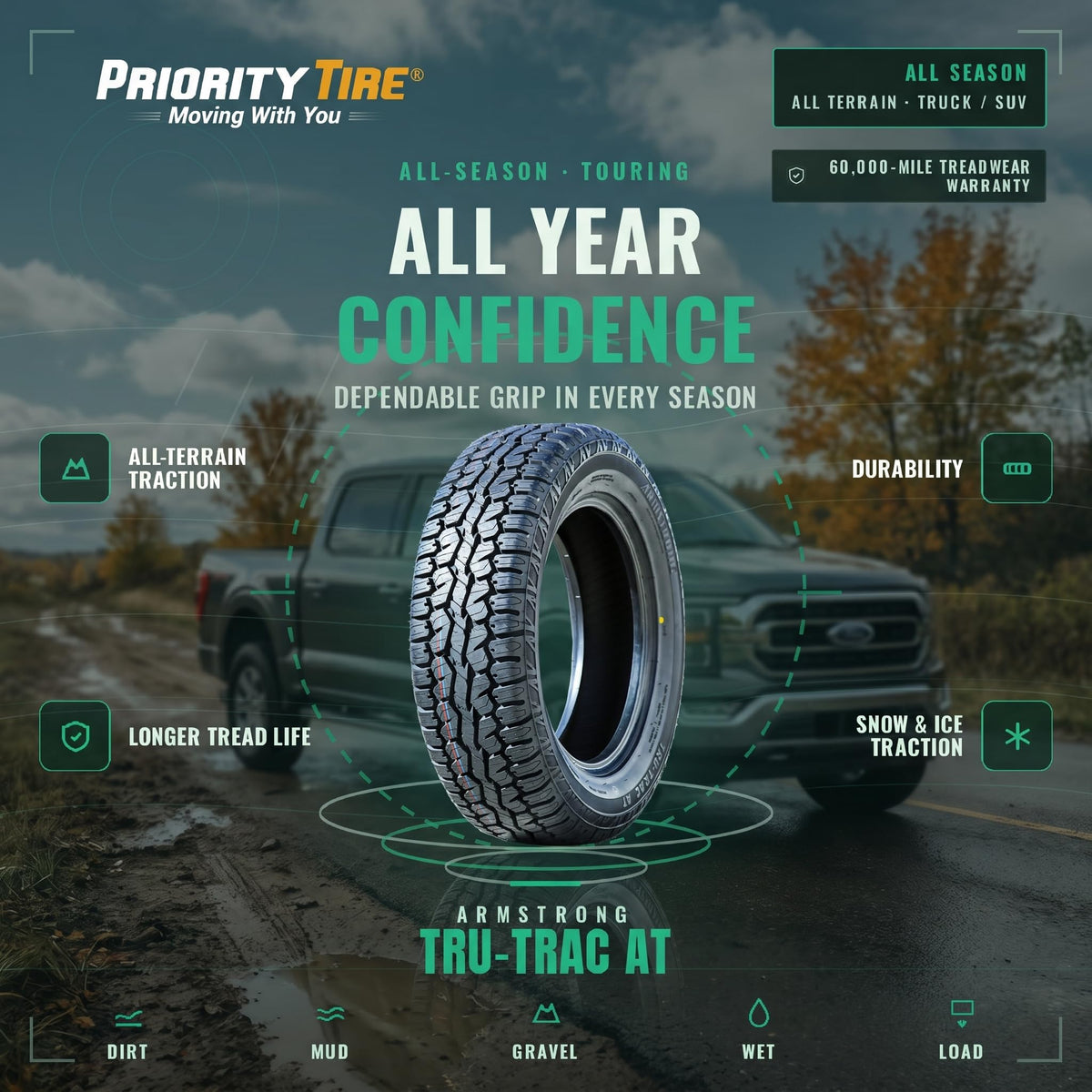 275/55R20 117T All Terrain Tire C366