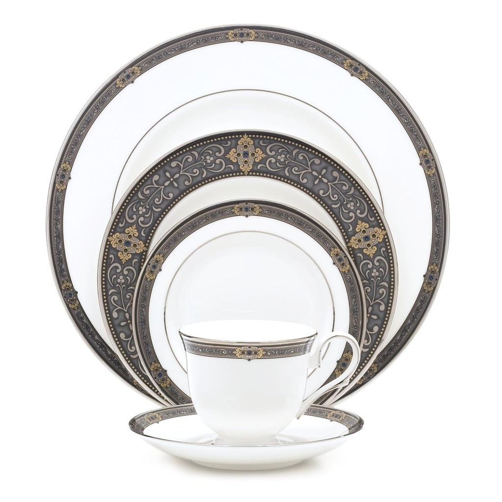 White 5 Piece Dinnerware Set T934