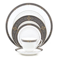 White 5 Piece Dinnerware Set T934