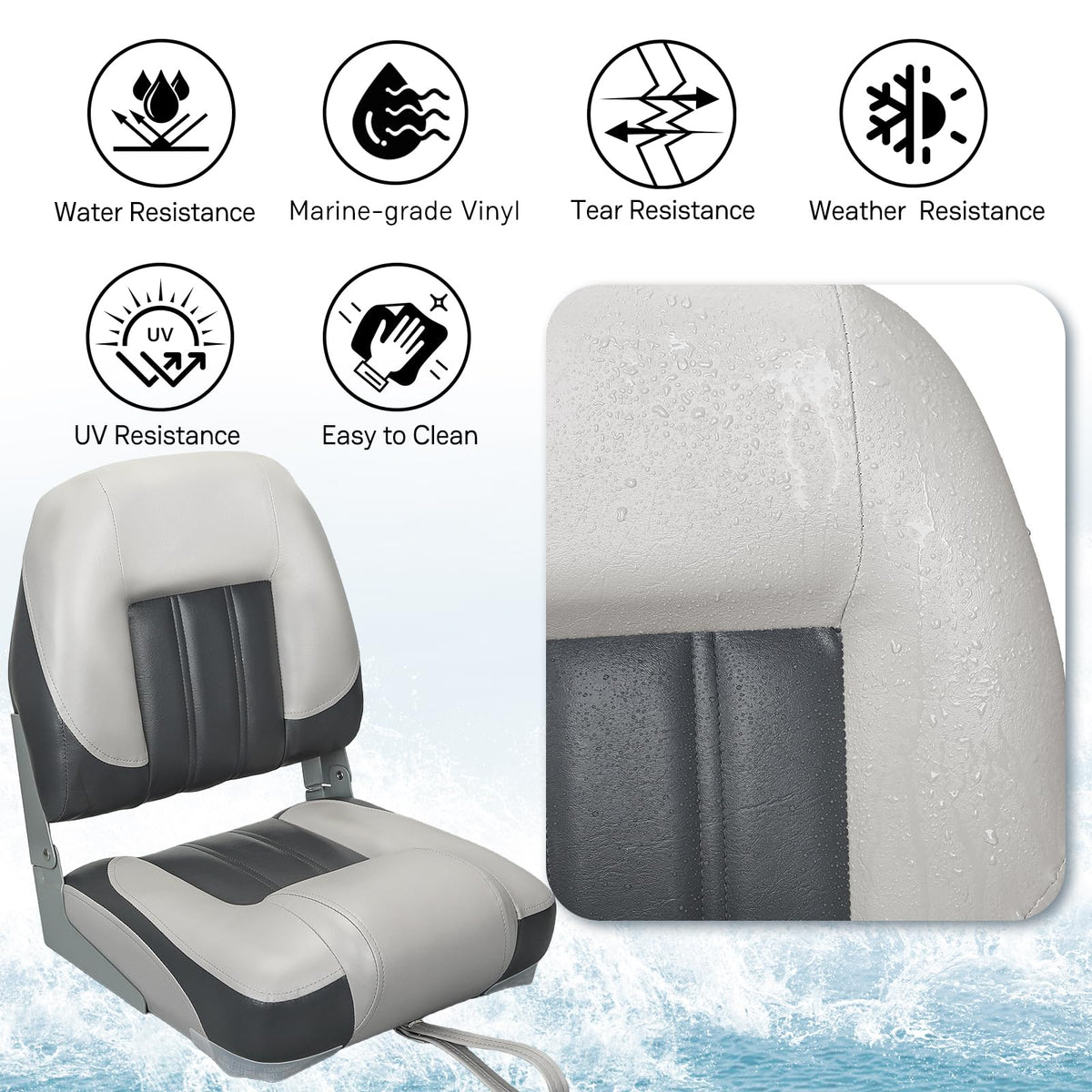 2 Pack Folding Boat Seats U777