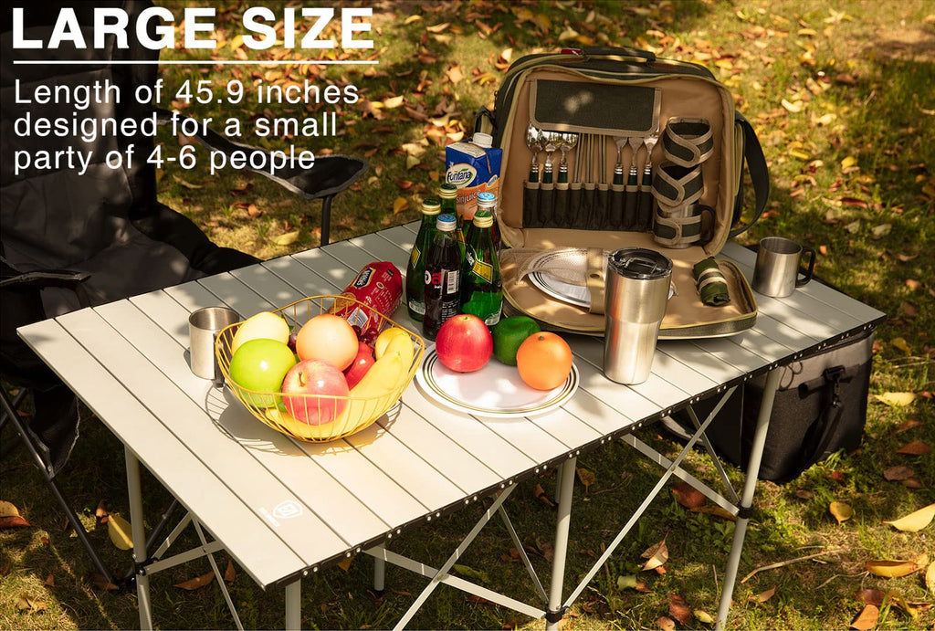 Lightweight Portable Aluminum Camping Table with Carry Bag S57360