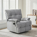 Velvet Swivel Recliner Accent Chair with Detachable Side Phone Holder V266