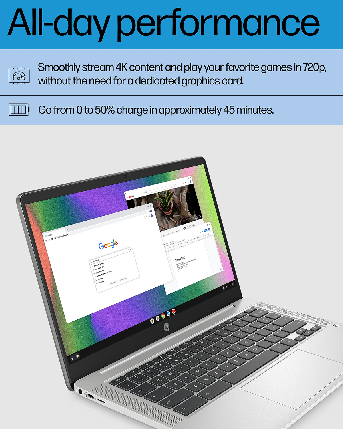 14" Chromebook, Intel Celeron N4120, 4 GB RAM, 64 GB SSD, Chrome OS T56578