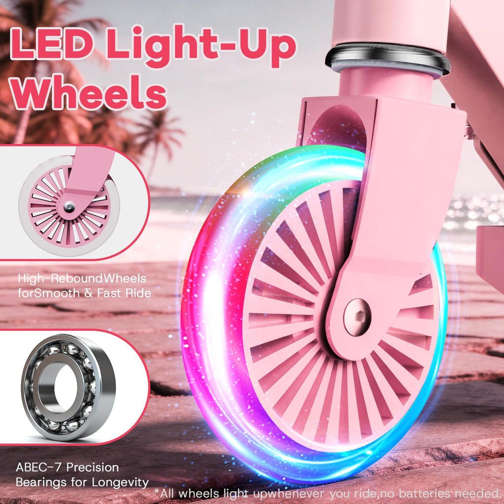 2 Wheel Light Up Wheels LED Stem Kick Scooter C614256