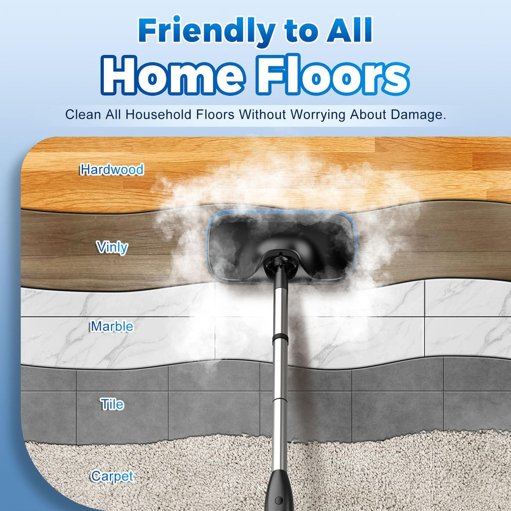 Heavy Duty Detachable Steam Mop Cleaner with 17 Accessories X500796