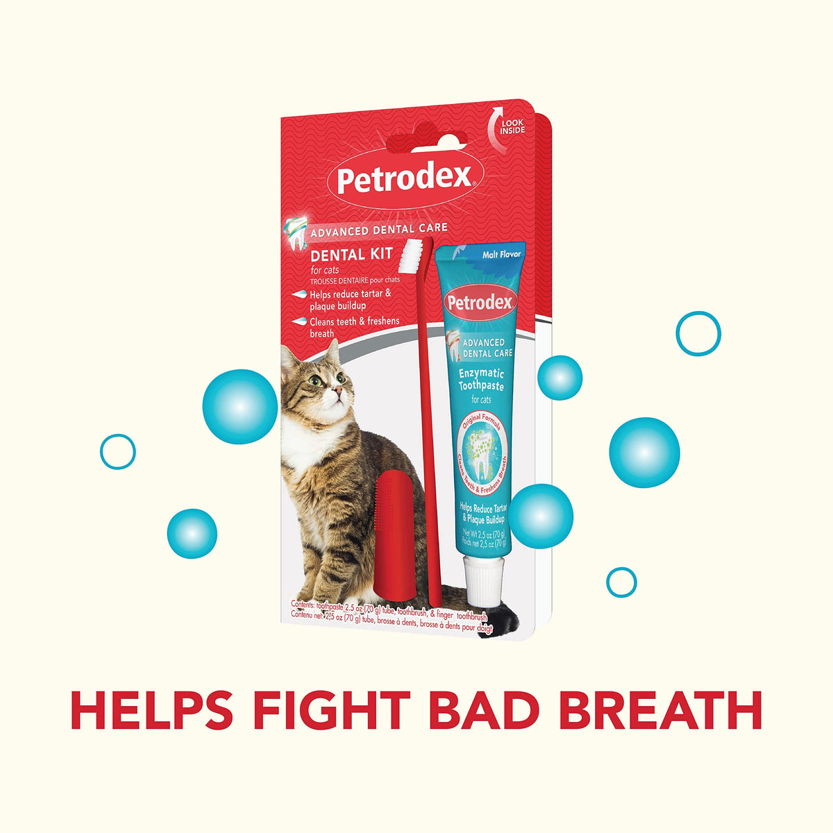Cat Toothbrush and Toothpaste Kit Malt Flavor 2.5oz L6691
