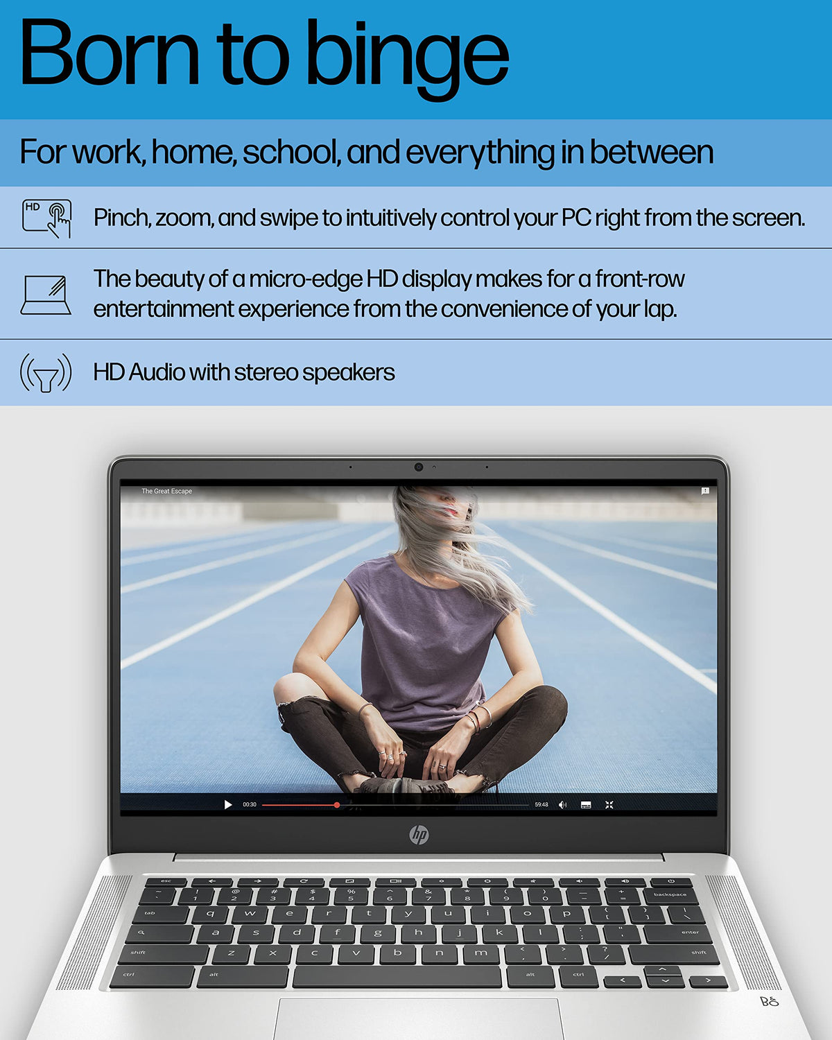 14" Chromebook, Intel Celeron N4120, 4 GB RAM, 64 GB SSD, Chrome OS T56578