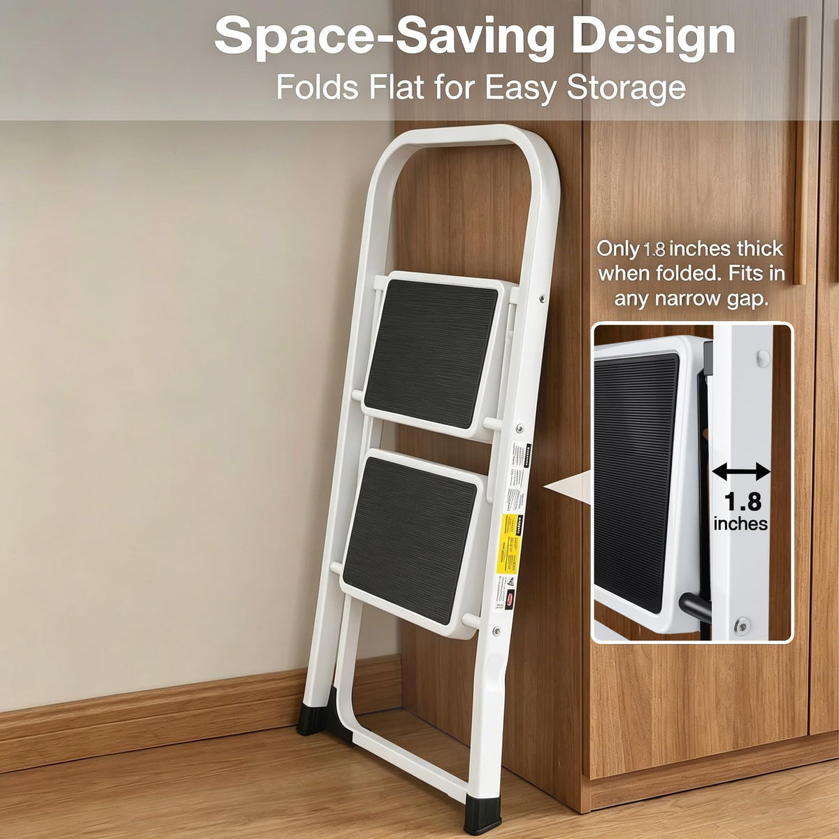 2 Step Folding Stool with Anti-Slip Pedal S52332