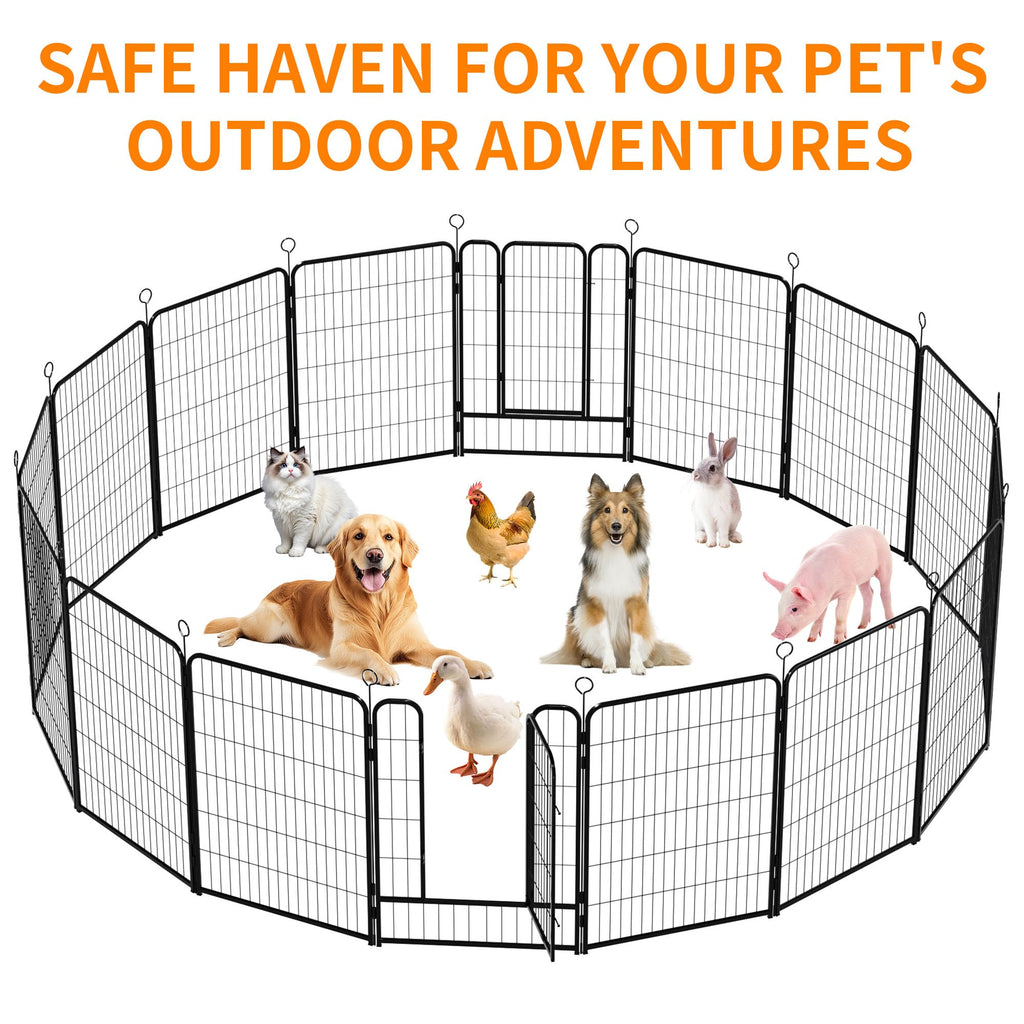 Heavy-Duty Iron Exercise-Pen System Portable Yard Camping Kennel Alternative W283