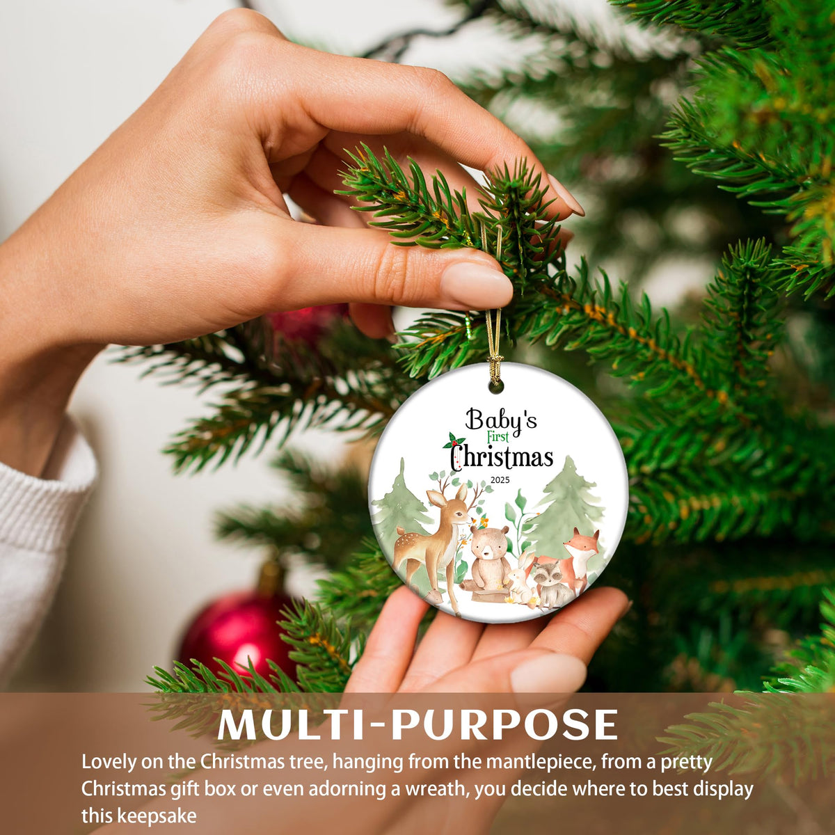 Baby's First Christmas Ornament 2025 Ceramic Decoration X65176